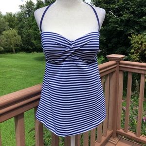 Navy Stripe Mossimo Swim Mix and Match Top Large